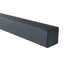Poteau Bois Carre Gris H 9 X L 180 X P 9 Cm Poteau Bois Panneau Bois Poteau