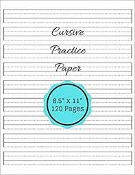 Cursive writing for beginners | writing cursive alphabets : Cursive Practice Paper Notebook With Dotted Sheets For Students To Practice Cursive Writings Whimsical 9781092845762 Amazon Com Books
