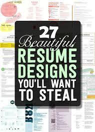 27 Diy Resume Designs Beautiful Resume Design Resume Design Beautiful Resume
