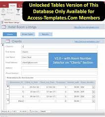 Access Database Hotel Management Templates V2 Access Database Hotel Management Document Management System