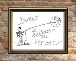 It's a Wonderful Life Framed Quote, Distressed Book Page Wall Art, Rustic  Wall Hanging, Quote by George Bailey Lasso the Moon, Christmas