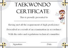 14 best taekwondo certificate template images certificate