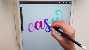 Easy Digital Watercolor Calligraphy In Procreate Calligraphy Tutorial Watercolor Calligraphy Digital Watercolor
