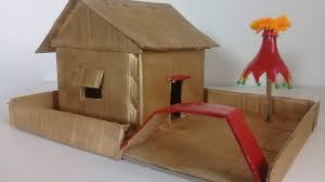 How To Make A Hut Best Out Of Waste Material Popsicle House Bird House Kits Paper Crafts Diy