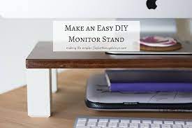 diy monitor stand make a simple and functional riser easy modern book rack designs