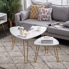 Here, your favorite looks cost less than you three different color marbles are molded inside brass plated frames. Modern Marble Side Table Set Nesting Coffee Tables End Table Set Of 2 For Living Room
