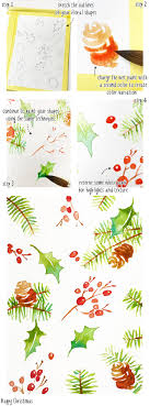 The end result usually looks best after you 1) decide on some complementary colors, and 2) blend and match everything. Easy Watercolor Christmas Cards Step By Step Tutorial