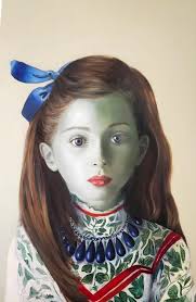 La niña verde', es la reinterpretación que Laura Cano, artista invitada y  miembro del jurado de Versiona Thyssen XXII, ha hecho de 'Fränzi ante una  silla tallada' (1910, Ernest Ludwig Kirchner). Para