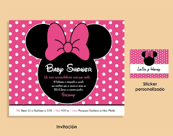 Pin By Alma Martinez On My Blum S Work Minnie Mouse Baby Shower Minnie Mouse Invitations Baby Minnie