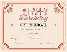 Sometimes, all it takes is birthday gift cards for her or a birthday freebie on pizza and drinks for him to make a busy adult's birthday feel special. Birthday Gift Certificate For Ms Word Download At Http Certificatesinn Gift Certificate Sample Gift Certificate Template Word Free Gift Certificate Template