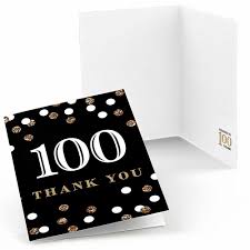 Check spelling or type a new query. Adult 100th Birthday Gold Birthday Party Thank You Cards 8 Ct Bigdotofhappiness Com