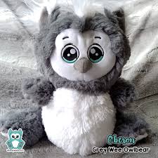 Oberon The Wee Owlbear Plush Grey Whimsy Works Plush Dolls Plush Wee