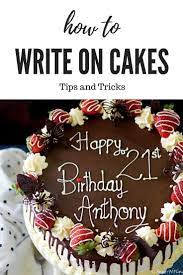 How To Write On Cakes Tips And Tricks Cake Writing Birthday Cake Writing Cake Decorating For Beginners
