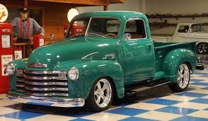 Image result for Chrome Green 1950 Truck