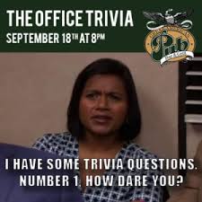 Here on this list are all sorts of fun questions to ask to stretch young minds and spark fun conversation!. The Office Trivia The Great American Pub