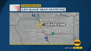 An administrator at hopital saint antoine told. 3 6 Magnitude Earthquake Strikes Grapevine Area Near Border Of Los Angeles And Kern Counties Usgs Says Abc7 Los Angeles