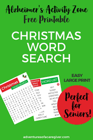 Several games for different occasions to choose from. Christmas Word Search Printable For Seniors Adventures Of A Caregiver