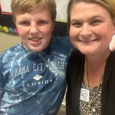 Mrs. Walden was a guest anchor at the weekly news show in Ms. Tia's room  today :)