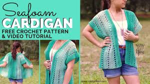 To make our garter stitch cardigan, we will start by knitting one of the sleeves. Seafoam Cardigan Free Beginner Friendly Crochet Pattern Video Tutorial Yay For Yarn