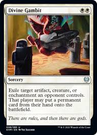 I know bubkiss about electrical stuff though so i can't help looking foward to seeing the finished card cr! Khm Divine Gambit Magictcg