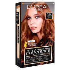 L Oreal Recital Preference Sardinia Gold Copper Auburn 7 34 Amazon Co Uk Health Personal Care Lasting Hair Color Honey Blonde Hair Color Hair Dye Colors