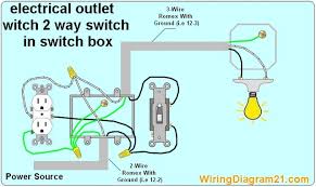2 Way Switch With Electrical Outlet Wiring Diagram Light Switch Wiring Outlet Wiring Electrical Wiring