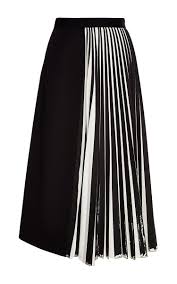 Black And White Pleated Skirt Off White And Black Wool Suiting Pleated Skirt By Proenza Schouler Moda Operandi Black And White Skirt Skirt Design Skirt Outfits