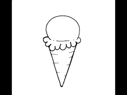 Make a hill shape ice cream on top of the cone. How To Draw A Simple Ice Cream Cone In Under 2 Minutes Beginner Youtube