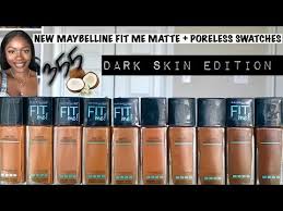 maybelline fit me matte and poreless swatches extended