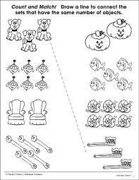 Matching the object prtintable sheets fo rtoddlers. Count And Match Matching Sets Sheet 2 Printable Skills Sheets