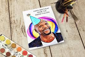 Share the best gifs now >>> Terry Jeffords Terry Crews Happy Birthday From The Ebony Falcon Funny Birthday Card Greeting Card Meme Funny Birthday Cards Custom Card Design Terry Jeffords