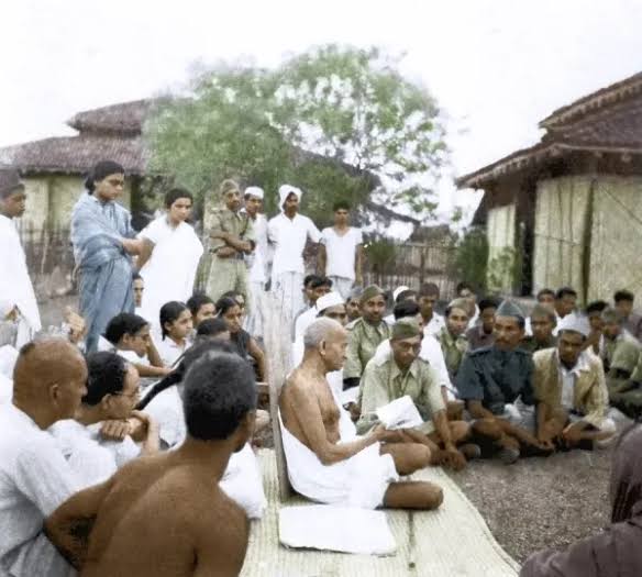Mahatma Gandhi in Discussion Print, 1939