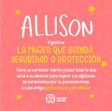 Significado Del Nombre Allison