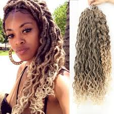 Amazon.com : Eliza Ombre Long Boho Goddess locs Crochet hair for Black  Women 6 Packs 26 inches Pre Looped Faux Locs Synthetic Crochet braids and 1  Pack Water Wavy Crochet Hair Set(26”,