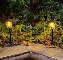 2/4pcs Solar Pathway Light, Hexagonal Outdoor Landscape * for Lawn, Yard,  Driveway Decor * Partially Buried, Yellow * Ideal for Christmas And ...