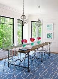 Dining chairs come in a range of fabrics, from natural wood to cushioned fabrics or leather, allowing you to find chairs, which suit your style and preference. Ikea Ghost Chairs With Industrial Dining Table Cottage Dining Room