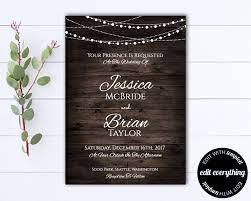 Country Wedding Invitation Template Southern Wedding Etsy Country Wedding Invitations Templates Country Wedding Invitations Southern Wedding Invitations