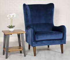 For over 40 years, alexandra place has used innovation and creativity to provide people around the world with the elements they need to create a comfortable and personalised space. Freya Blue Velvet Wing Back Lounge Chair Blue Velvet Lounge Chair