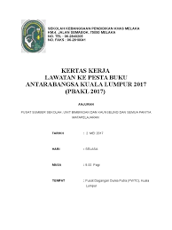 Berita gembira untuk para pencinta buku! Kertas Kerja Lawatan Ke Pesta Buku Kl