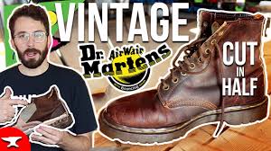 Leather upper, cushion soles man made soles. 30 Year Old What S Inside Dr Martens Vintage 90 S Doc Marten Review Youtube