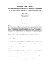 We did not find results for: Pdf Information Versus Persuasion Experimental Evidence On Salesmanship Mandatory Disclosure And The Purchase Of Income And Loan Payment Protection Insurance Diane Reyniers Academia Edu
