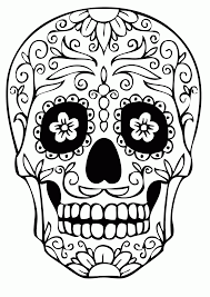Simple sugar skull hd adult big size. Adult Coloring Pages Skulls Coloring Home