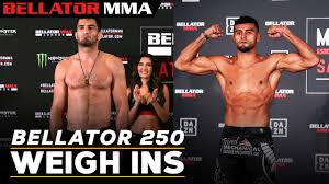 Bellator mma decides to postpone bellator 241 event in connecticut, but new date unclear (espn.com). Weigh Ins Bellator 250 Mousasi Vs Lima Youtube