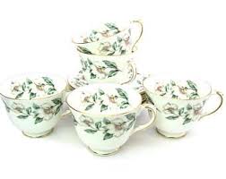 Service A The Tasses A The Et Soucoupes Set De Cinq Ans Crown Staffordshire Anglais Bone China Poire F 16218 1930 1940 Tasse De The Service A The Soucoupe