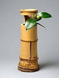 清流 三代目 池田瓢阿 ハスの花 生け花 竹 花