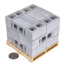 Mini Cinder Blocks Made Of Cement With Pallet Premium Etsy Desk Toys Diorama Supplies Construction Toy