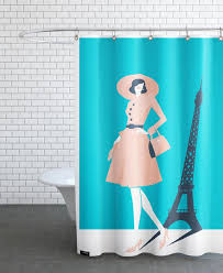 Eiffel tower paris silver pink swarovski crystals shower curtain. Paris Shower Curtain Juniqe