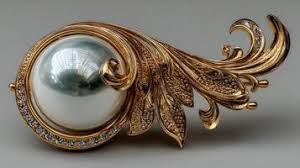 large pearl brooch