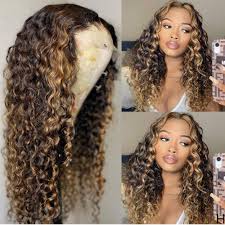 Synthetic lace front wigs, human hair wigs, virgin hair in a variety of styles and colors. Buy 180 Density Ombre Blonde 1b 27 Color Curly Human Hair Wigs For Black Women Deep Wave Hd Human Hair Lace Wigs With Highlight 13x4 Lace Frontal Wigs Human Hair Pre Plucked Bleached