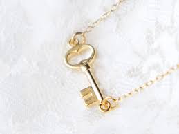 Gold Sideways Key Necklace Delicate 14k Gold Filled Chain Modern Minimalist Jewelry For Everyday By Noa Key Necklace 14k Gold Filled Chain Minimalist Jewelry